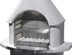 Buschbeck Gartenkamin Kreta II Weiß Mit Edelstahlblende