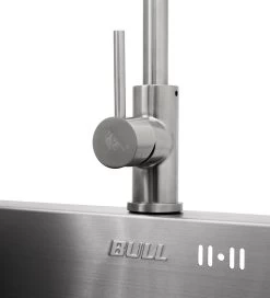 BULL Spülbecken Größe M (43x36x20cm) Inkl. Wasserhahn Für Warm/kalt -Geschäft Für Grillzubehör 22281 Bull Spuele Wasserhahn