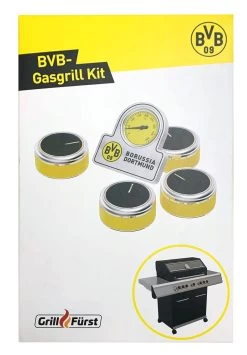 Grillfürst G401G Borussia Dortmund Edition 4-Brenner Edelstahl - Einbaugrill Mit Gusseisen Rosten -Geschäft Für Grillzubehör BVB Gasgrill Kit 2