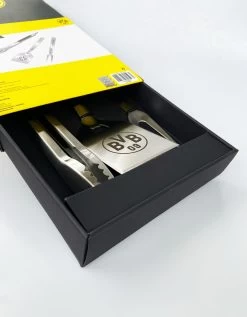Grillfürst Premium Grillbesteck Set Mit Grillzange, -Wender Und -Gabel - Borussia Dortmund Edition In Geschenkverpackung