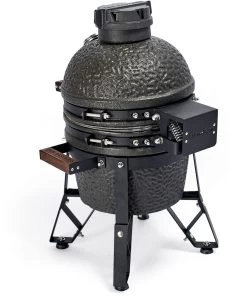 The Bastard Keramikgrill Urban Small - Schwarz Matt - Modell 2023 19 The Bastard Keramikgrill Urban Small - Schwarz Matt - Modell 2023 -Geschäft Für Grillzubehör Bastard Keramikgrill Urban Small rueckseite Scharnier BU206