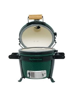 Big Green Egg Mini Keramikgrill Starter - Paket -Geschäft Für Grillzubehör Big Green Egg Mini EGG Carrier Mini deckel geoeffnet
