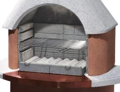 Buschbeck Gartenkamin Bologna Weiß-terra Mit Kupferblende