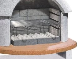 Buschbeck Gartenkamin Bozen Mit Tisch Weiß-terra