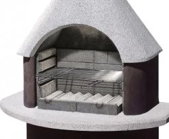 Buschbeck Gartenkamin Milano Weiß-braun