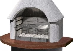 Buschbeck Gartenkamin Palma Weiß-rot