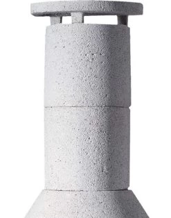 Buschbeck Gartenkamin Rondo Weiß-braun Mit Kupferblende -Geschäft Für Grillzubehör Buschbeck Grillkamin Rondo Abzug 1