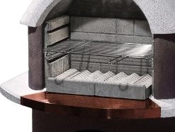 Buschbeck Gartenkamin San Remo Weiß-braun Mit Kupferblende