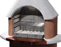 Buschbeck Gartenkamin Toskana Weiß-terra Mit Kupferblende