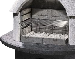 Buschbeck Gartenkamin Verona Weiß-anthrazit