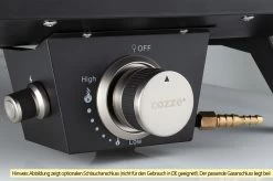 COZZE Pizzaofen Gas 34 Cm (13") Mit Thermometer - Inkl. Pizzastein -Geschäft Für Grillzubehör COZZE PizzaofenGas Anschluss 1