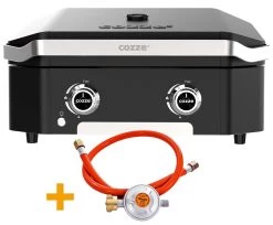 COZZE Plancha 600 / Plancha Grill Mit 2 Gusseisen Grillplatten
