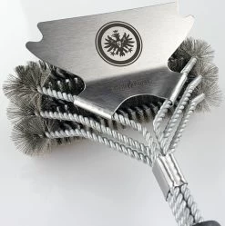 Grillfürst Grillbürste - Eintracht Frankfurt Edition - Edelstahl, Mit Breitem 3-fach Bürstenkopf Und Schaber