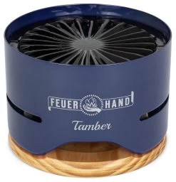 Neue Produkte -Geschäft Für Grillzubehör Feuerhand Tamber Tischgrill Blau offen