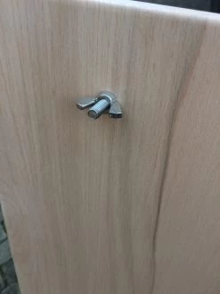 Flammlachsbrett Buche 140mm Schraub-Variante Mit 11mm Nut -Geschäft Für Grillzubehör Flammlachsbrett Schrauben Oben