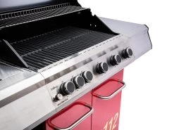 Grillfürst G510G 5-Brenner Gasgrill Mit Hochtemperaturbrenner Und Gusseisen Rosten - Feuerwehr Edition -Geschäft Für Grillzubehör G510G FW Feuerwehrgrill Foto freigestellt 19