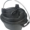 Grillfürst Dutch Oven Set BBQ Edition DO2 - X-DEAL Inkl. Tragetasche / Aufbewahrungstasche, Gusseisen Pflege Und Deckelheber