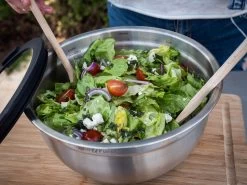 Grillfürst BBQ 3er Edelstahlschüssel Set Mit Glasdeckel -Geschäft Für Grillzubehör Grillfuerst BBQ Edelstahlschuessel Salatschuessel