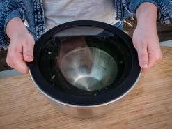 Grillfürst BBQ 3er Edelstahlschüssel Set Mit Glasdeckel -Geschäft Für Grillzubehör Grillfuerst BBQ Edelstahlschuessel Set stapelbar mit Deckel