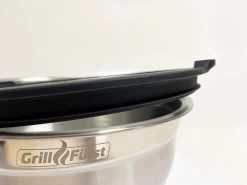 Grillfürst BBQ 3er Edelstahlschüssel Set Mit Glasdeckel -Geschäft Für Grillzubehör Grillfuerst BBQ Schuessel Glasdeckel luftdicht