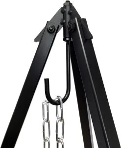 Grillfürst Dreibein Für Dutch Oven Oder Schwenk Grillrost / Höhenverstellbar, Inkl. Kette Und Haken