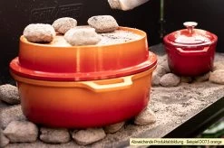 Grillfürst Emaillierter Dutch Oven Ohne Füsse DO12 - Rot 8 Grillfürst Emaillierter Dutch Oven Ohne Füsse DO12 - Rot -Geschäft Für Grillzubehör Grillfuerst Dutch Oven emailliert Beispiel DO7 5 orange Briketts