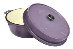 Grillfürst Emaillierter Dutch Oven Ohne Füsse DO12 - Lila