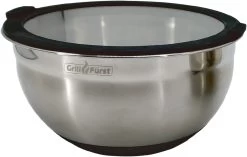 Grillfürst BBQ 3er Edelstahlschüssel Set Mit Glasdeckel