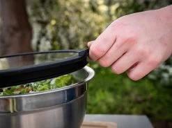 Grillfürst BBQ 3er Edelstahlschüssel Set Mit Glasdeckel -Geschäft Für Grillzubehör Grillfuerst Edelstahlschuessel Glasdeckel Silikondichtung