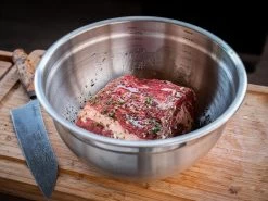 Grillfürst BBQ 3er Edelstahlschüssel Set Mit Glasdeckel -Geschäft Für Grillzubehör Grillfuerst Edelstahlschuessel marinieren