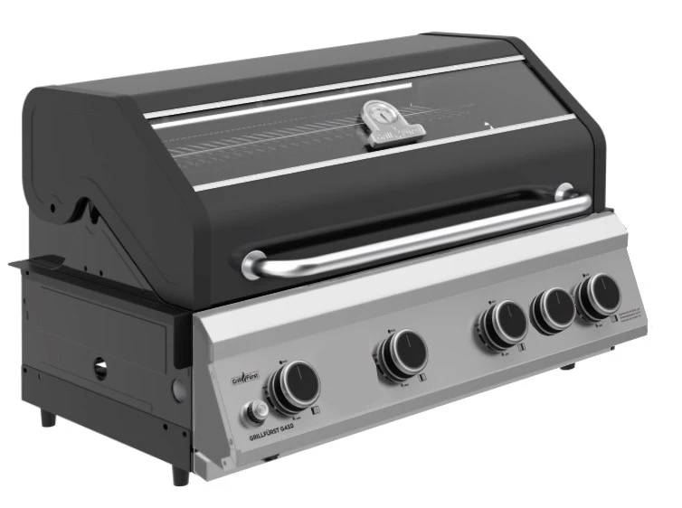Grillfürst G490G 4-Brenner Einbaugrill - Black Edition - Mit Heckbrenner Und Gusseisen Rosten 1 Grillfürst G490G 4-Brenner Einbaugrill - Black Edition - Mit Heckbrenner Und Gusseisen Rosten