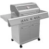 Grillfürst G521G 5-Brenner Edelstahl-Gasgrill - Eintracht Frankfurt Edition - Gusseisenroste