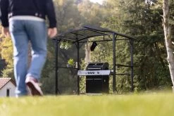 Grillfürst Premium Grillpavillon Aus Stahl Mit Wetterfestem Metalldach Und Ablageflächen -Geschäft Für Grillzubehör Grillfuerst Grillpavillon Garten Grillpavillon