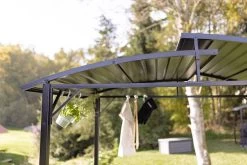 Grillfürst Premium Grillpavillon Aus Stahl Mit Wetterfestem Metalldach Und Ablageflächen -Geschäft Für Grillzubehör Grillfuerst Grillpavillon Gasgrill Garten Stahl