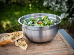 Grillfürst BBQ 3er Edelstahlschüssel Set Mit Glasdeckel -Geschäft Für Grillzubehör Grillfuerst Salatschuessel Grillsalat