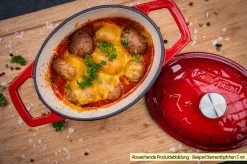 Grillfürst Dutch Oven Sternentöpfchen / Gusseisen Bräter - Emailliert - S - Lila -Geschäft Für Grillzubehör Grillfuerst Sternentoepfchen S Beispiel Auflauf 2