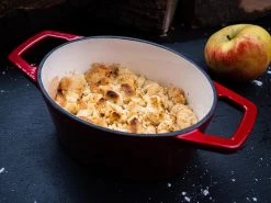 Grillfürst Dutch Oven Sternentöpfchen / Gusseisen Bräter - Emailliert - S - Rot -Geschäft Für Grillzubehör Grillfuerst Sternentoepfchen S rot Apfelkuchen