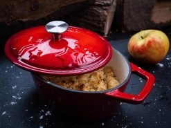 Grillfürst Dutch Oven Sternentöpfchen / Gusseisen Bräter - Emailliert - S - Rot -Geschäft Für Grillzubehör Grillfuerst Sternentoepfchen S rot Gusseisen