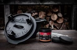 Grillfürst XXL Dutch Oven Set: Starterpaket Gusseisen - X-DEAL Mit Dutch Oven DO9+DO4, Kastenform BK4, Gusseisenpfanne Ø 30 Cm - Inkl. Großem Zubehörpaket -Geschäft Für Grillzubehör Gusseisen Pflegepaste 1