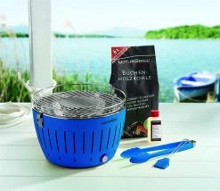 LotusGrill Classic - Holzkohle Tischgrill - Tiefblau Inkl. Tasche -Geschäft Für Grillzubehör LotusGrill Classic Balkongrill Tischgrill Tiefblau 340