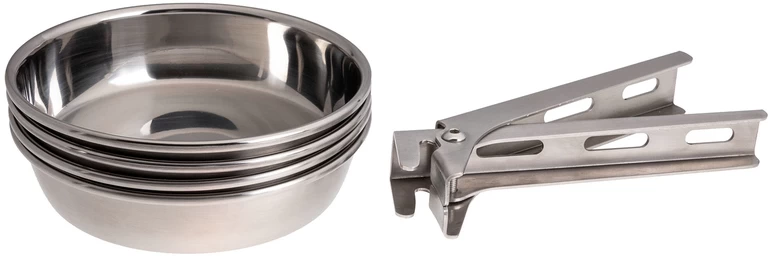 LotusGrill Pfännchen Set Aus Edelstahl - 4 Pfännchen Und Abnehmbarer Griff 2 LotusGrill Pfännchen Set Aus Edelstahl - 4 Pfännchen Und Abnehmbarer Griff – Bild 2