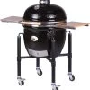 Monolith Grill LeCHEF BBQ GURU - PRO-Serie 2.0 Schwarz - MIT Gestell Und Seitentischen