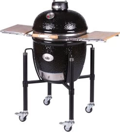Monolith Grill CLASSIC BBQ GURU - PRO-Serie 2.0 Schwarz - MIT Gestell Und Seitentischen - Inkl. DynaQ Controller Set -Geschäft Für Grillzubehör Monolith Keramik Grill Classic PRO Serie 2 0 129001 black 4 2