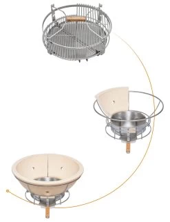 Monolith Grill CLASSIC PRO-Serie 2.0 Rot - OHNE Gestell Und Seitentische