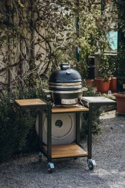 Monolith Trolley Inkl. Seitentische - ICON / Junior -Geschäft Für Grillzubehör Monolith Trolley Icon Feuerplattenhalterung