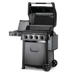 Napoleon Freestyle 425 Gasgrill, Graphit - Mit Sizzle Zone - Modell 2023 -Geschäft Für Grillzubehör Napoleon Gasgrill Freestyle 425 Sizzle Zone Seite abgeklappt