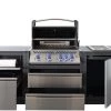 Napoleon Outdoor Küche Oasis Compact 105 Mit Prestige 500 Einbaugrill Und Einbau Sizzle Zone - Inkl. Arbeitsplatte Aus Feinsteinzeug