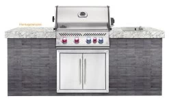 Napoleon Prestige Pro 500-3 Edelstahl Einbaugrill Gas - Inkl. Drehspieß - Modell 2023 -Geschäft Für Grillzubehör Napoleon Prestige Pro 500 Montagebeispiel