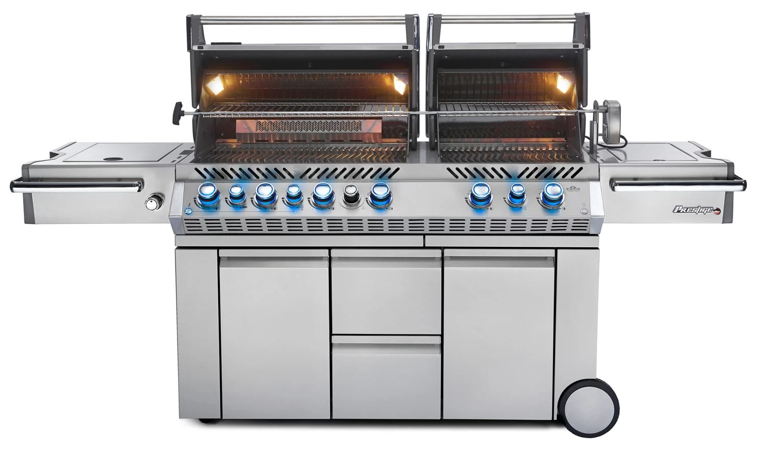 Napoleon Prestige Pro 825-3 Edelstahl Gasgrill Inkl. Drehspieß Und Bodenbeleuchtung - Modell 2023 - SMART Deal Inkl. Grillfürst Grill Control Mit Companion Device Und Einstichthermometer 5 Napoleon Prestige Pro 825-3 Edelstahl Gasgrill Inkl. Drehspieß Und Bodenbeleuchtung - Modell 2023 - SMART Deal Inkl. Grillfürst Grill Control Mit Companion Device Und Einstichthermometer – Bild 5