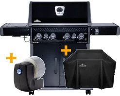 Napoleon Rogue SE 525 Gasgrill - All-black - Grillfürst Edition Inkl. Abdeckhaube - SMART Deal Inkl. Grillfürst Grill Control - Modell 2022